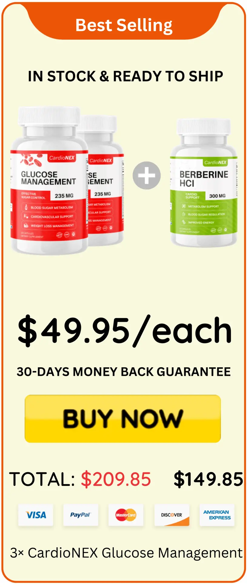 CardioNEX Glucose Management offer price